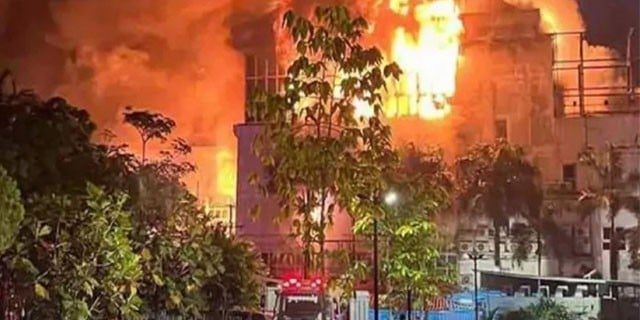 Fire in Cambodia Hotel