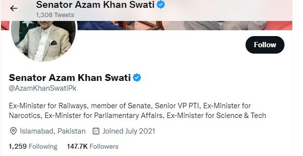 Azam Swati Twitter Account