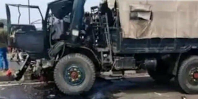 Indian Army Vehicle Hit Truck