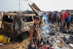 Rafah Bombing Peoples Burnt Alive