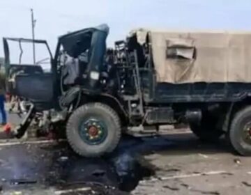 Indian Army Vehicle Hit Truck