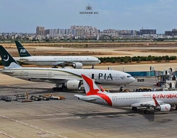 Air Arabia Plane Spotted at Jinnah Terminal Karachi