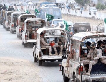 Rangers Flag March in Karachi