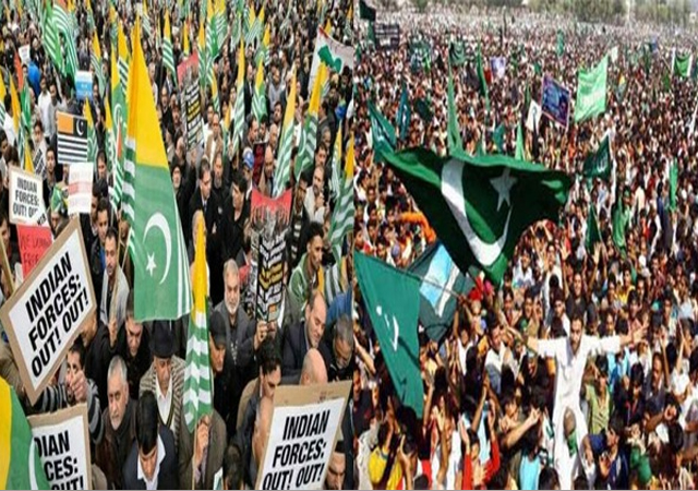 کشمیری عوام احتجاج کر رہے ہیں