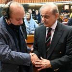 قومی اسمبلی میں نواز شریف اور شہباز شریف کی ملاقات
