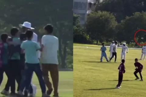 بابر اعظم میچ کے دوران گرائونڈ میں آنے والے مداحوں پر غصہ کررہے ہیں