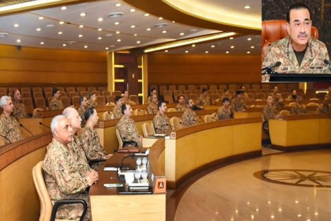 فیلڈ مارشل سید عاصم منیر کورکمانڈرز کانفرنس سے خطاب کرتے ہوئے