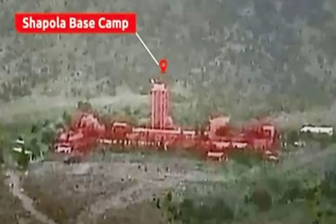 شپولا بیس کیمپ کو نشانہ بنانے کا منظر