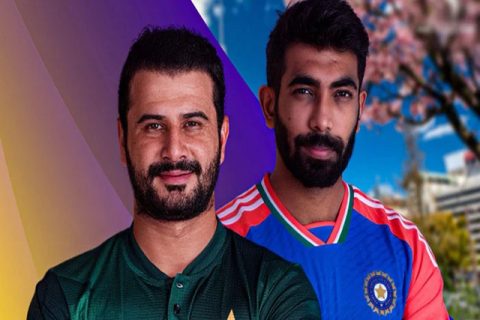 ایشین گیمز کرکٹ فائنل، پاکستان اور بھارتی کرکٹ ٹیم کے کپتانوں کی تصویر